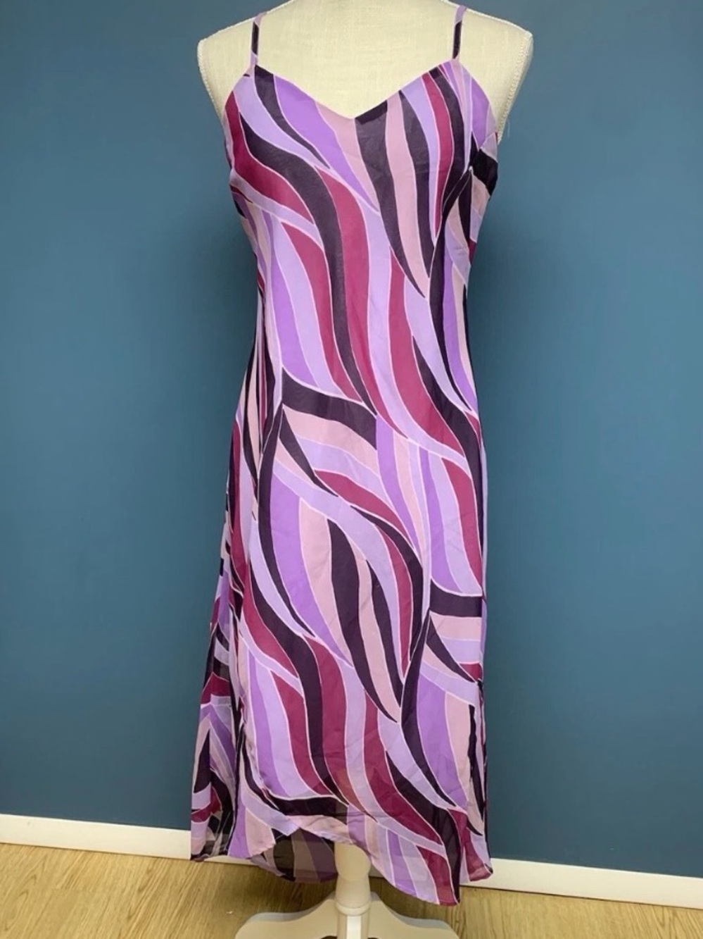 Slip Dress Whimsi Fairycore Vintage Hippy Purple  Womens Sz M 90s Y2k